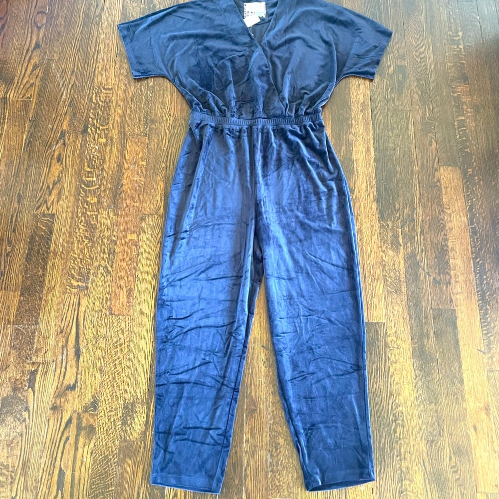 Anthropologie Velour Jumpsuit